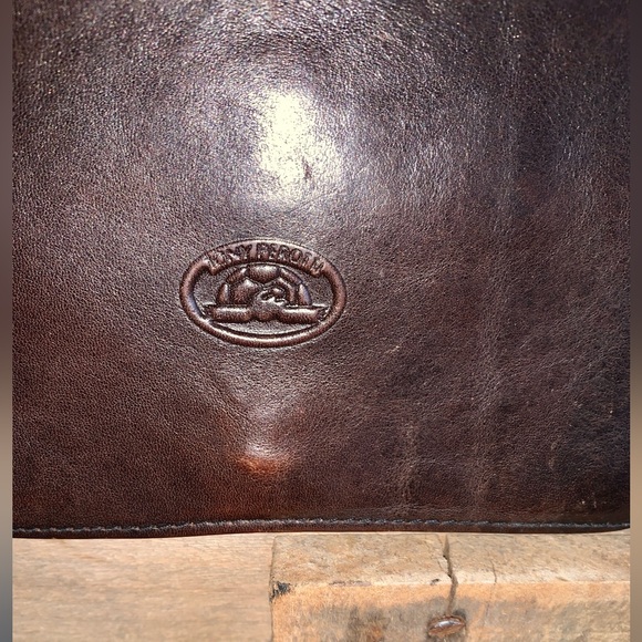 Tony Perotti Brown Leather Wallet Card Crossbody Bag - Picture 5 of 6
